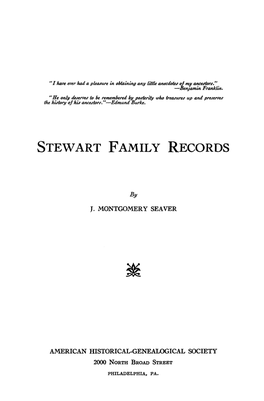 Stewart Family Records
