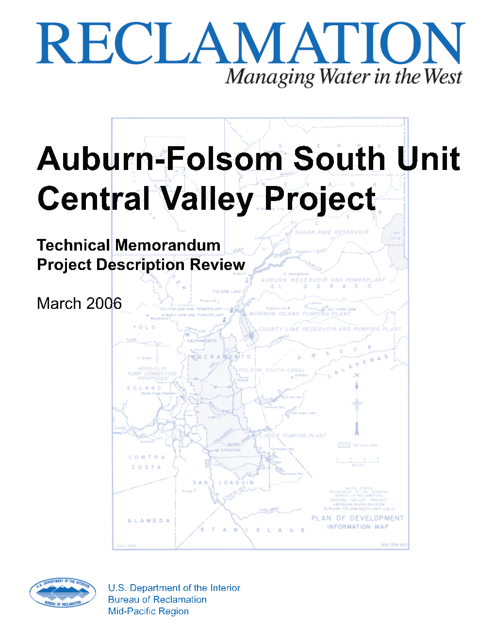 Auburn-Folsom South Unit Central Valley Project