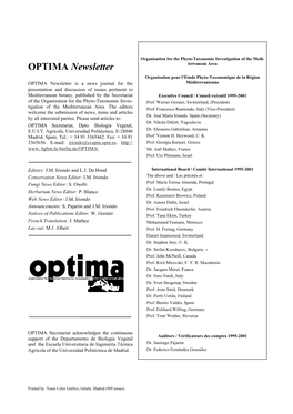 OPTIMA Newsletter
