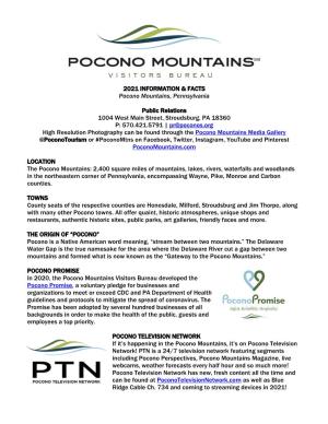 Pocono Mountains Information & Story Ideas