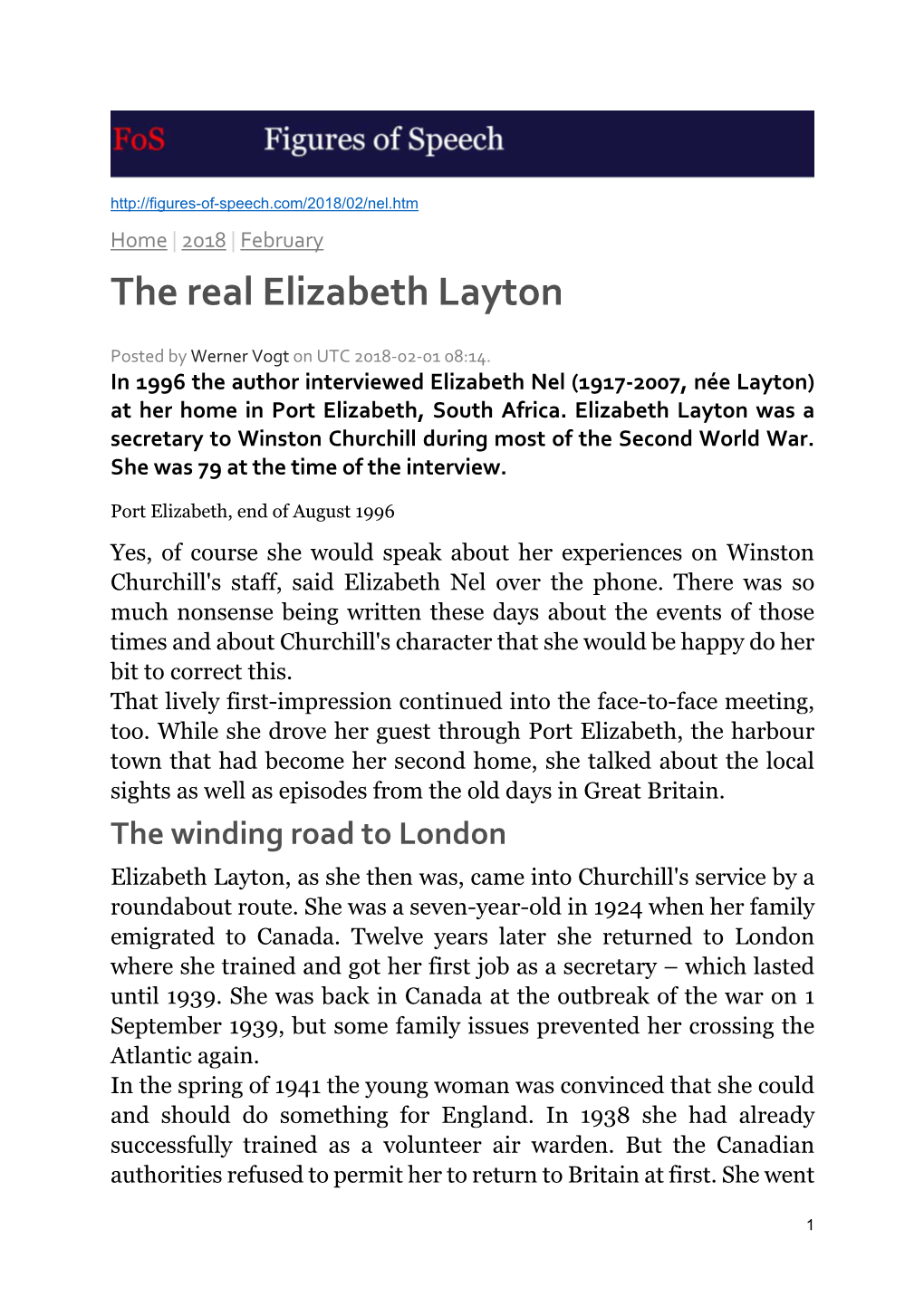 The Real Elizabeth Layton