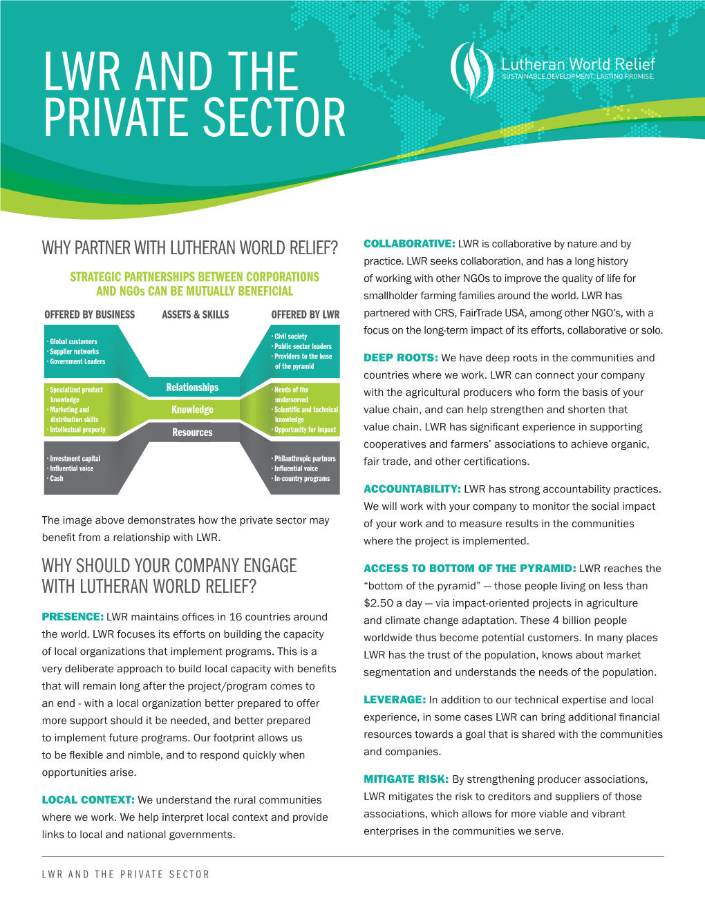 Lwr and the Private Sector