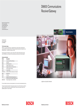 D6600 Communications Receiver/Gateway