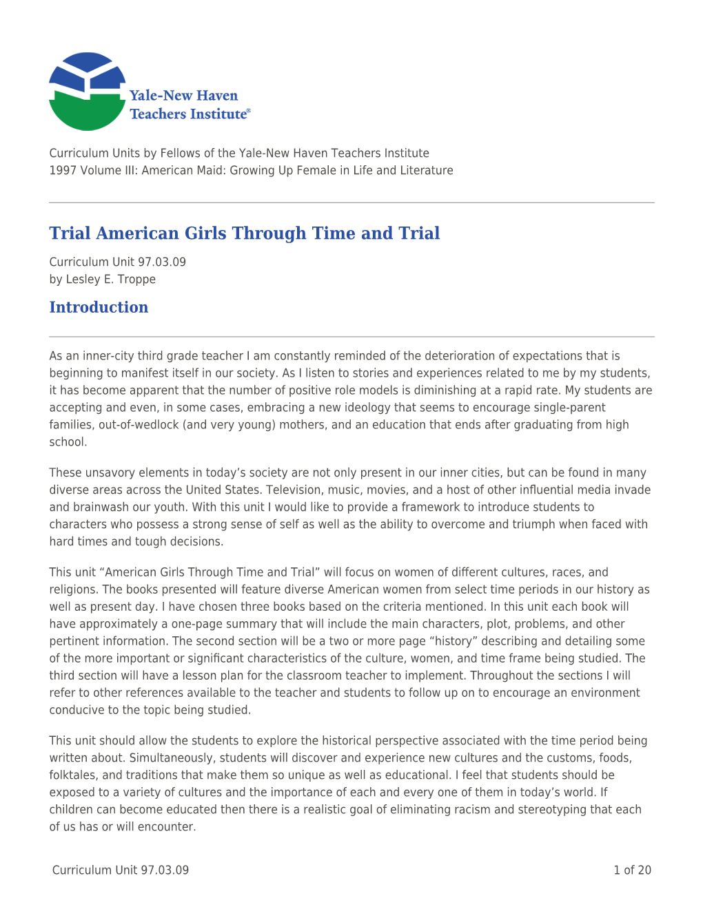 Trial American Girls Through Time and Trial