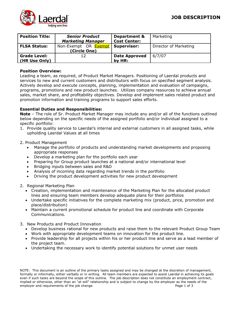 Position Overview