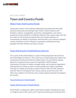 Town and Country Foods