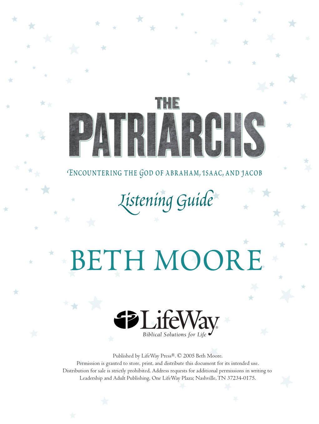 The Patriarchs Listening Guide