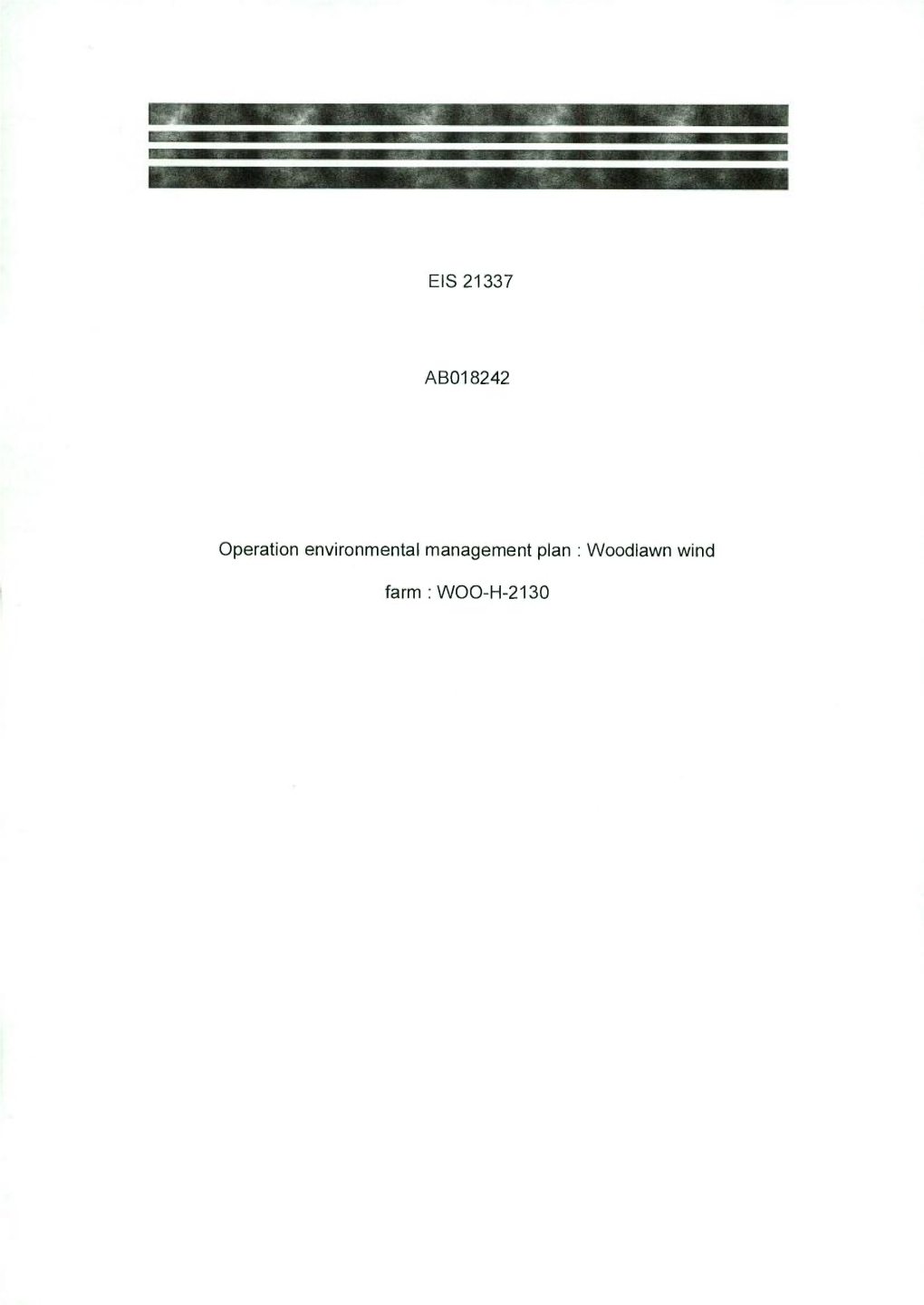 EIS 21337 ABOI 8242 Operation Environmental Management Plan