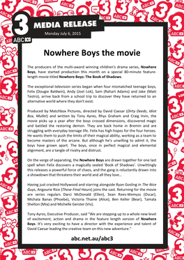 Nowhere Boys the Movie