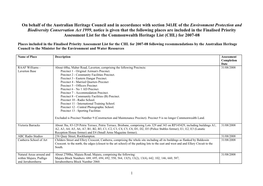 Finalised Priority Assessment List for 2007-08 for the Commonwealth