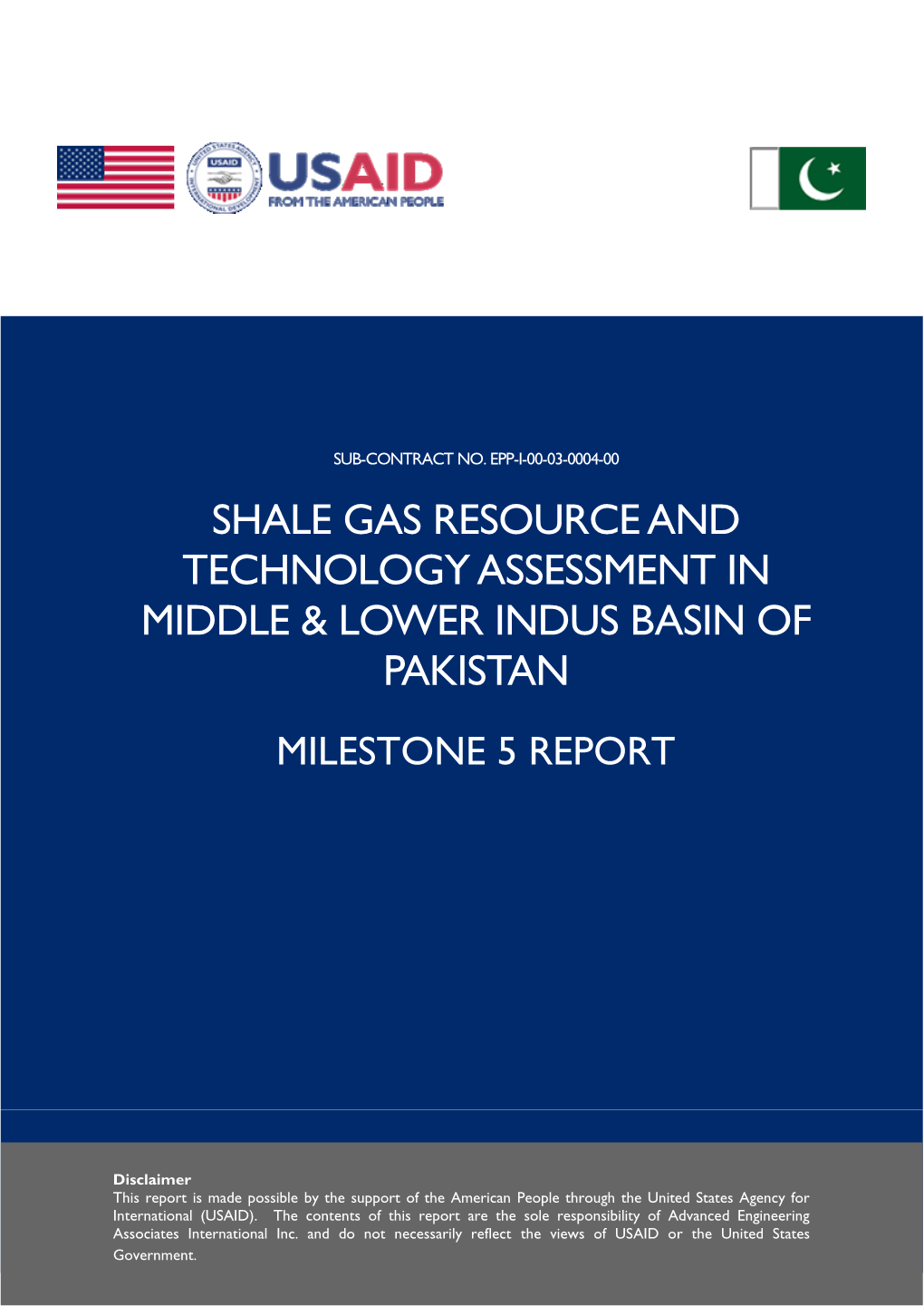 Shale Gas Resource and Technology Assessment in Middle & Lower Indus