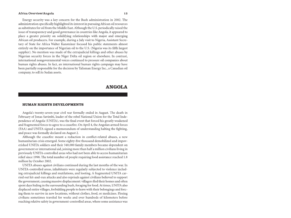 Angola 13 Energy Security Was a Key Concern for the Bush Administration in 2002