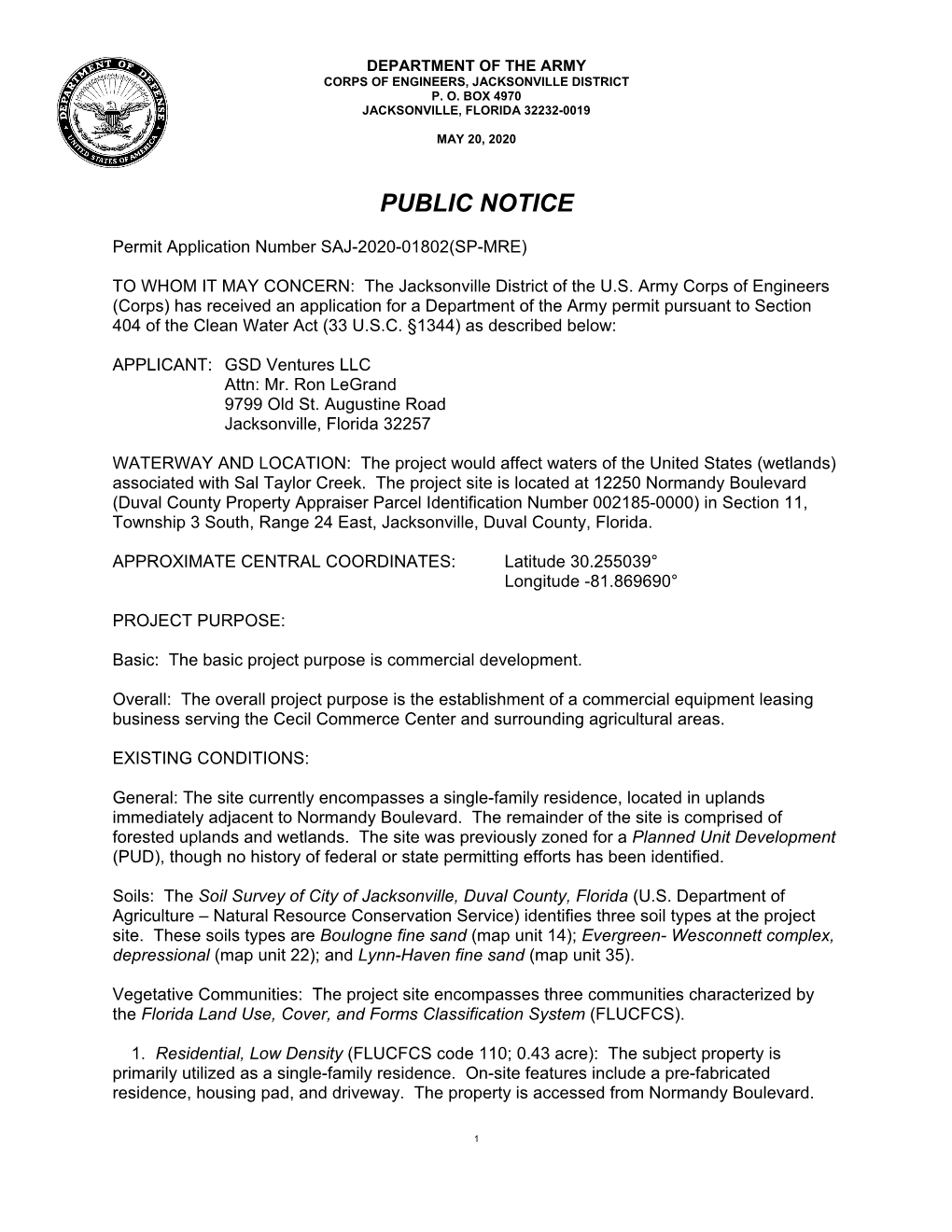 Public Notice with Attachments