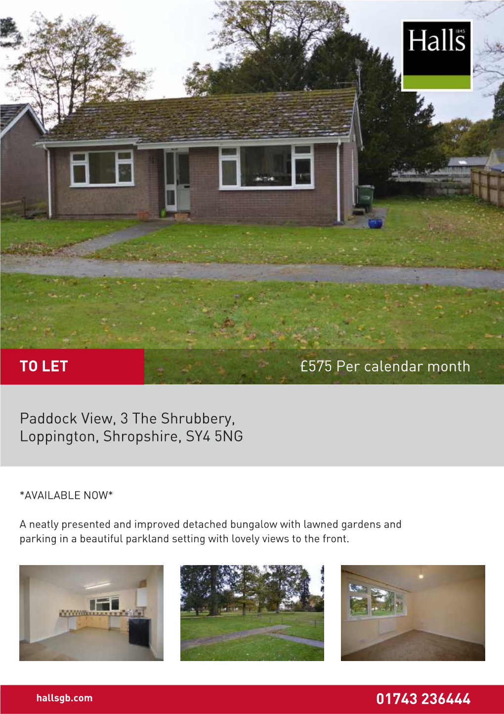 Paddock View, 3 the Shrubbery, Loppington, Shropshire, SY4 5NG