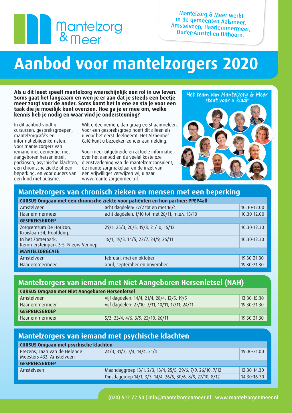 Aanbod Voor Mantelzorgers 2020