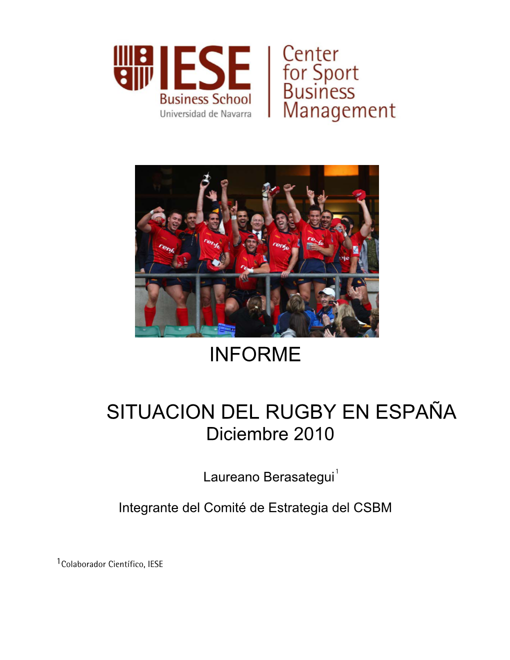Informe Situacion Del Rugby En España
