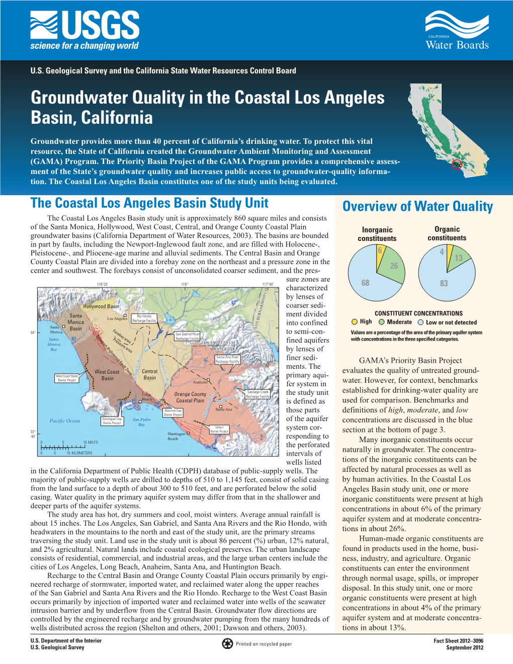 Groundwater Quality in the Coastal Los Angeles Basin, California