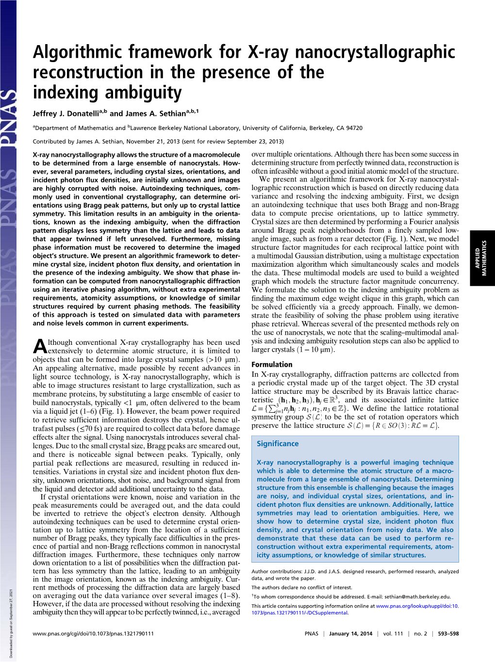 Algorithmic Framework for X-Ray Nanocrystallographic Reconstruction in the Presence of the Indexing Ambiguity