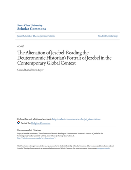 The Alienation of Jezebel: Reading the Deuteronomic Historian's Portrait of Jezebel in the Contemporary Global Context Conrad Kandelmwin Bayor
