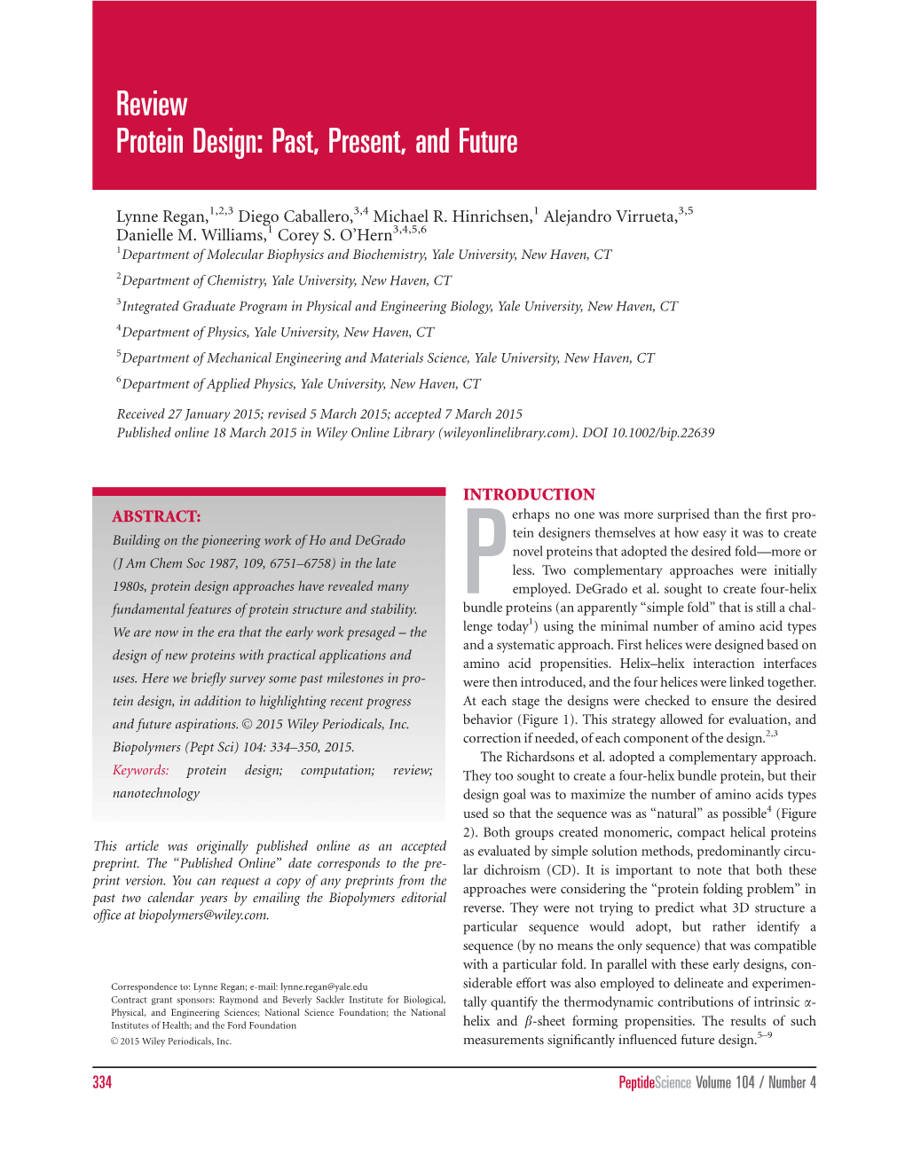 Protein Design: Past, Present, and Future