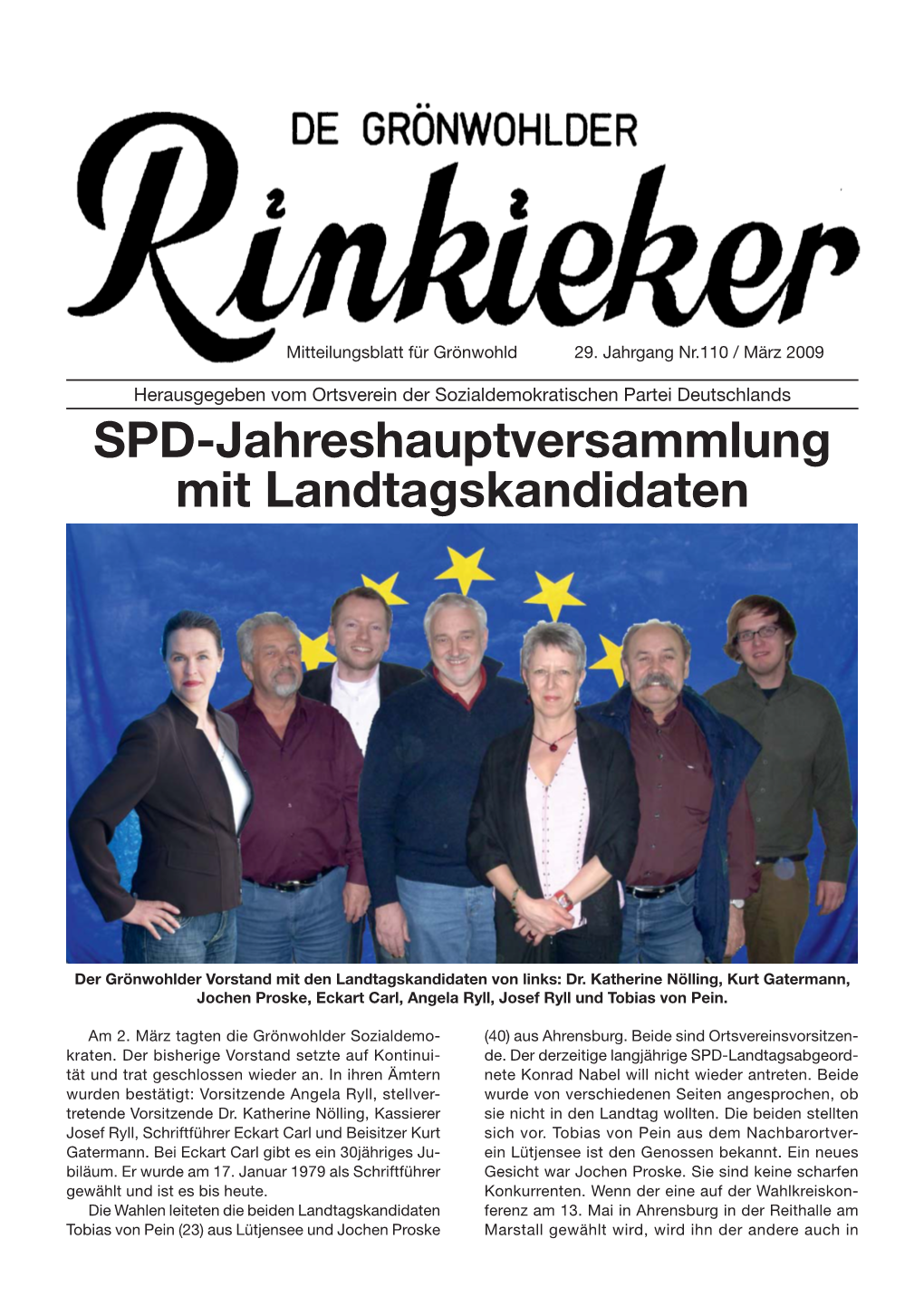 SPD-Jahreshauptversammlung Mit Landtagskandidaten