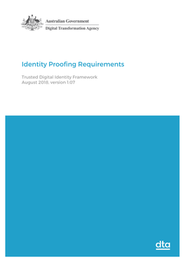 Identity Proofing Requirements