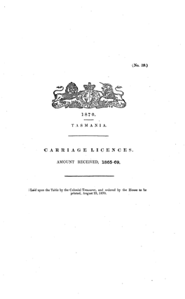 Carriage Licences Amount Received 18669