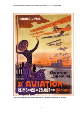 La Grande Semaine D'aviation De La Champagne 1909