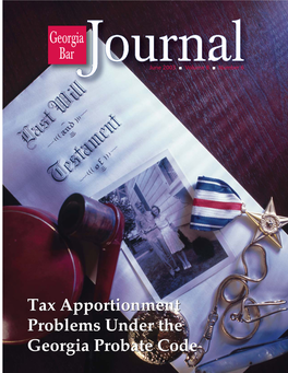 Tax Apportionment Problems Under the Georgia Probate Code by James R