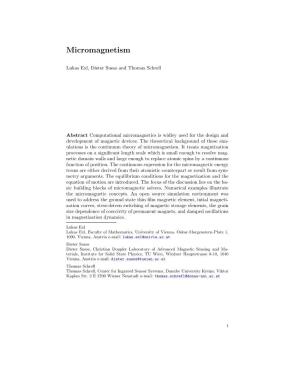 Micromagnetism