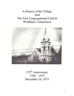 A History of the Village and 1St Congregational