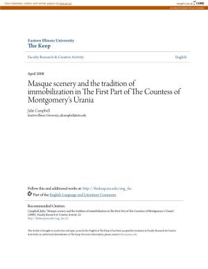 Masque Scenery and the Tradition of Immobilization in the First Part of the Countess of Montgomery's Urania