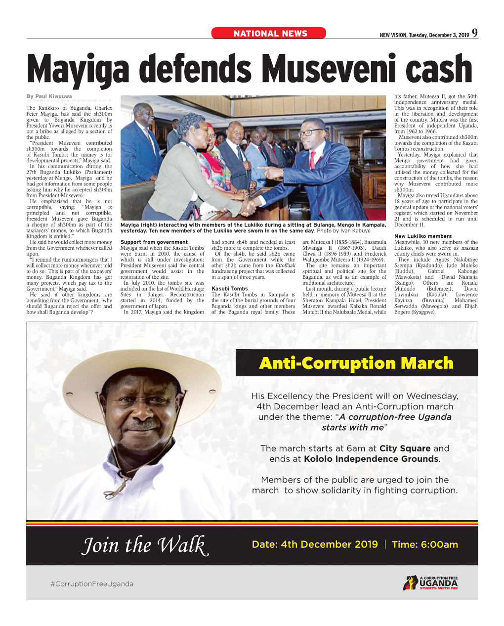 Mayiga Defends Museveni Cash by Paul Kiwuuwa His Father, Muteesa II, Got the 50Th Independence Anniversary Medal