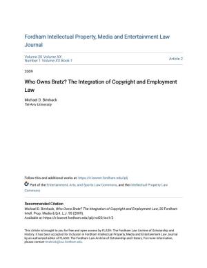 The Integration of Copyright and Employment Law