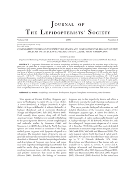 Journal of the Lepidopterists' Society