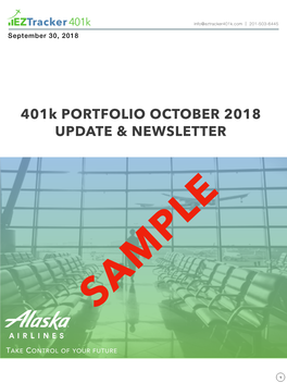 401K PORTFOLIO OCTOBER 2018 UPDATE & NEWSLETTER