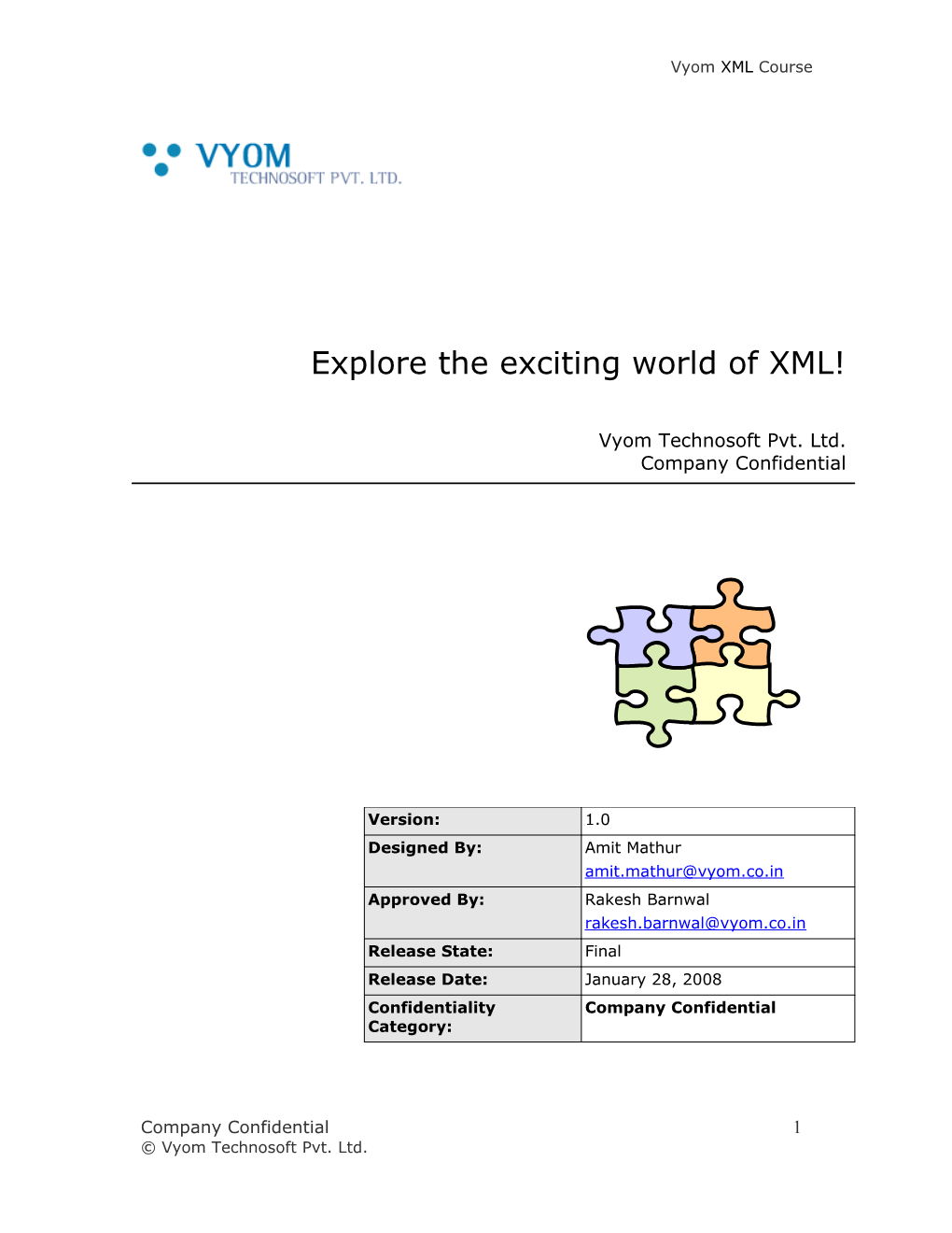 Vyom XML Course