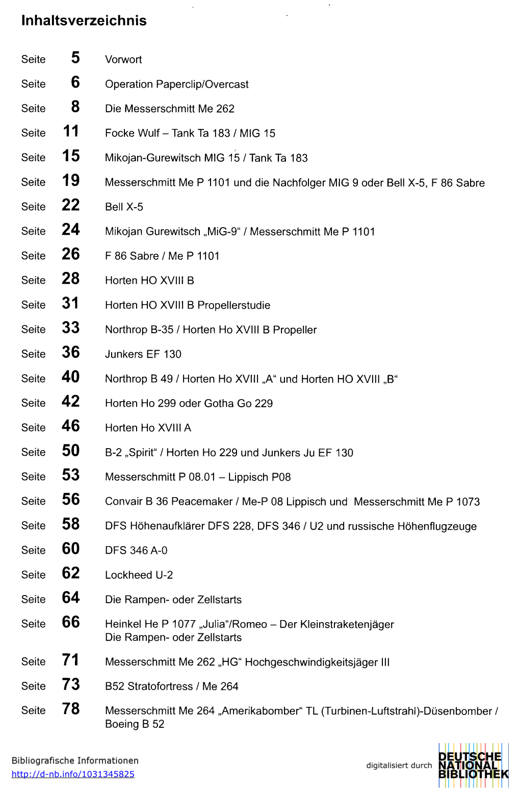 Inhaltsverzeichnis