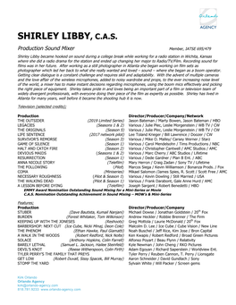 Shirley Libby, C.A.S