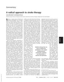 A Radical Approach to Stroke Therapy