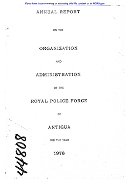 Royal Police F'orce Antigua 1976