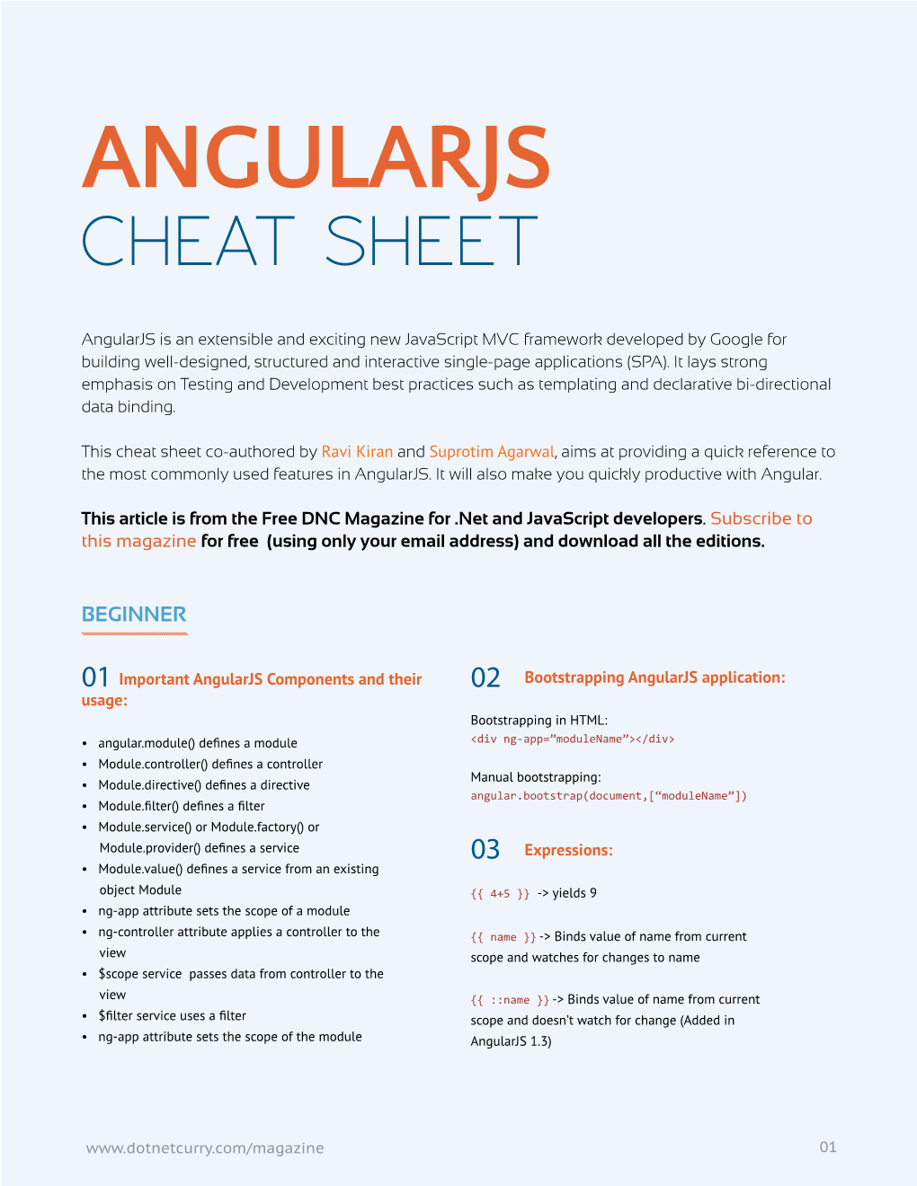 Angularjs Cheat Sheet