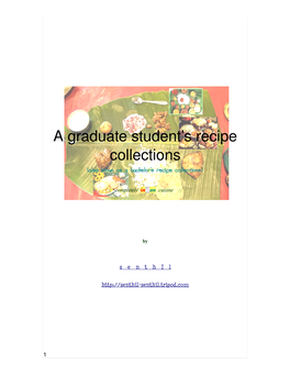 A Graduate Student's Recipe Collections