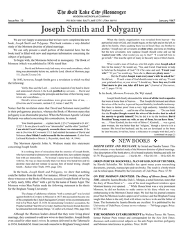 Joseph Smith and Polygamy