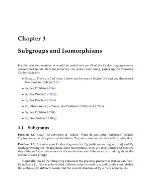 Chapter 3 Subgroups and Isomorphisms