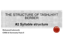 Structure of Tashlhiyt Berber2.Pptx