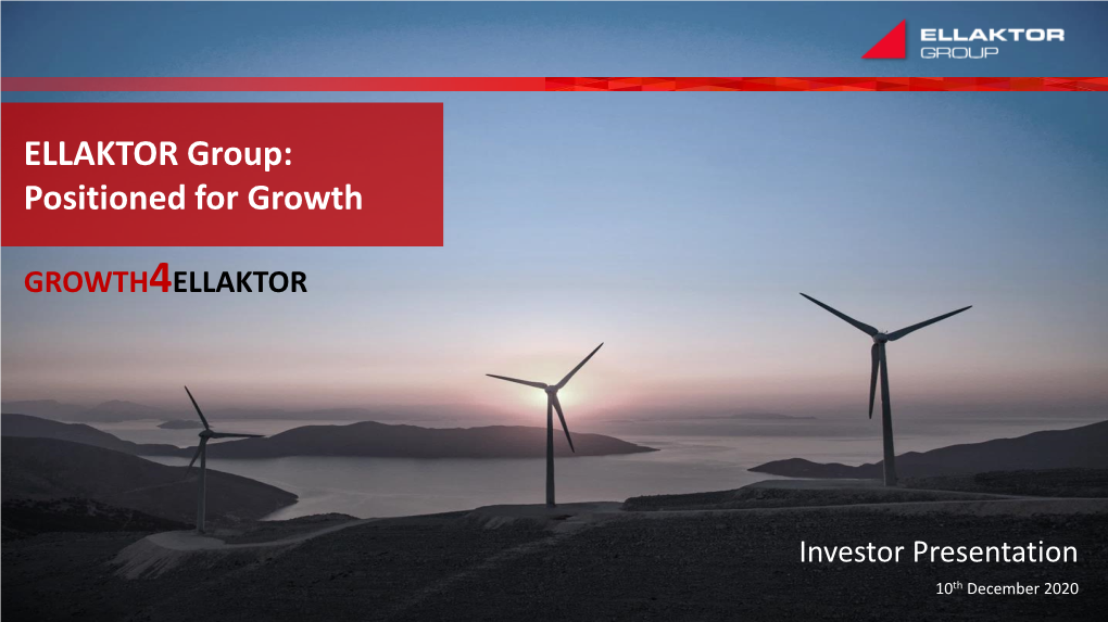 ELLAKTOR Group: Positioned for Growth