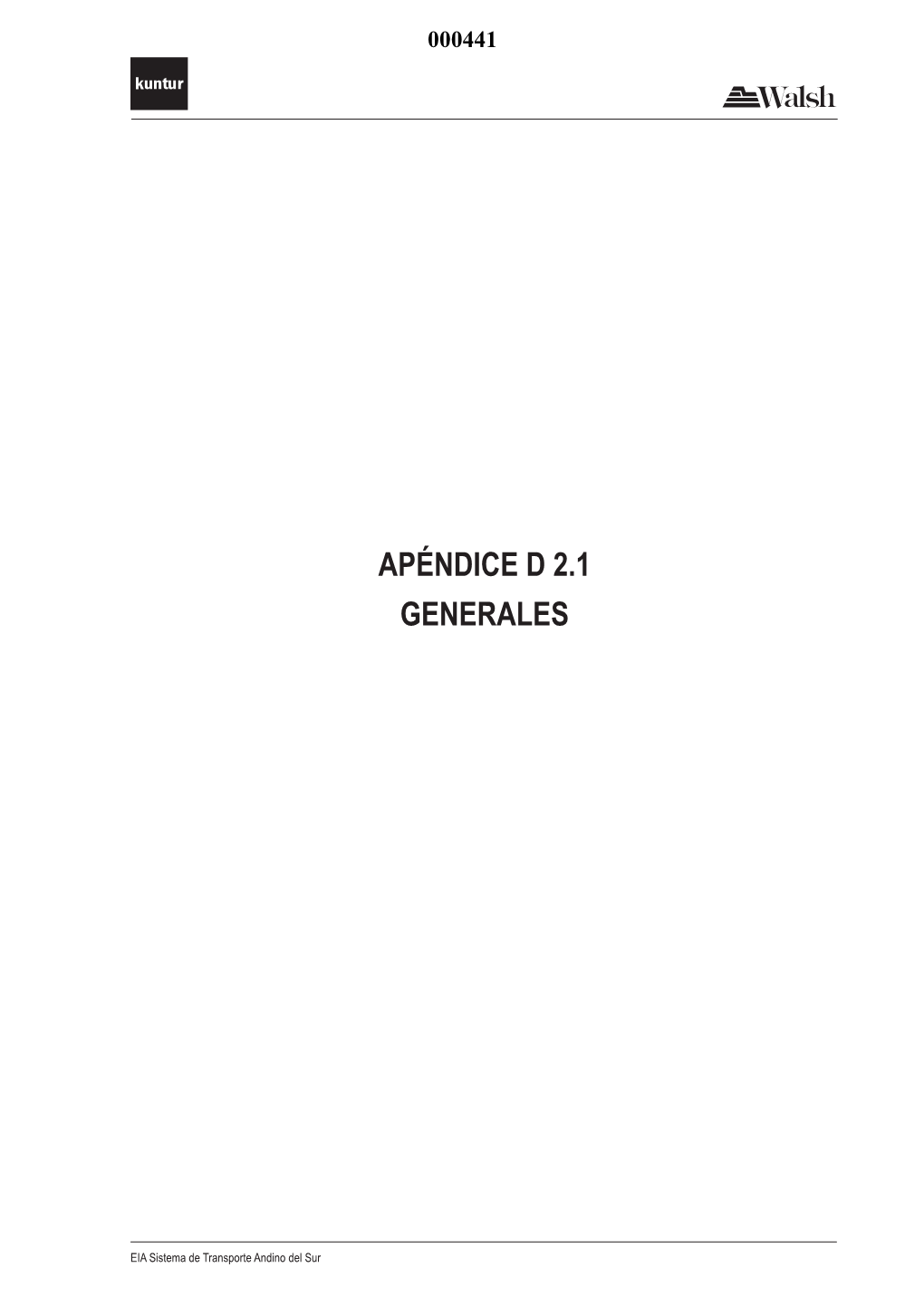 Apéndice D 2.1 Generales