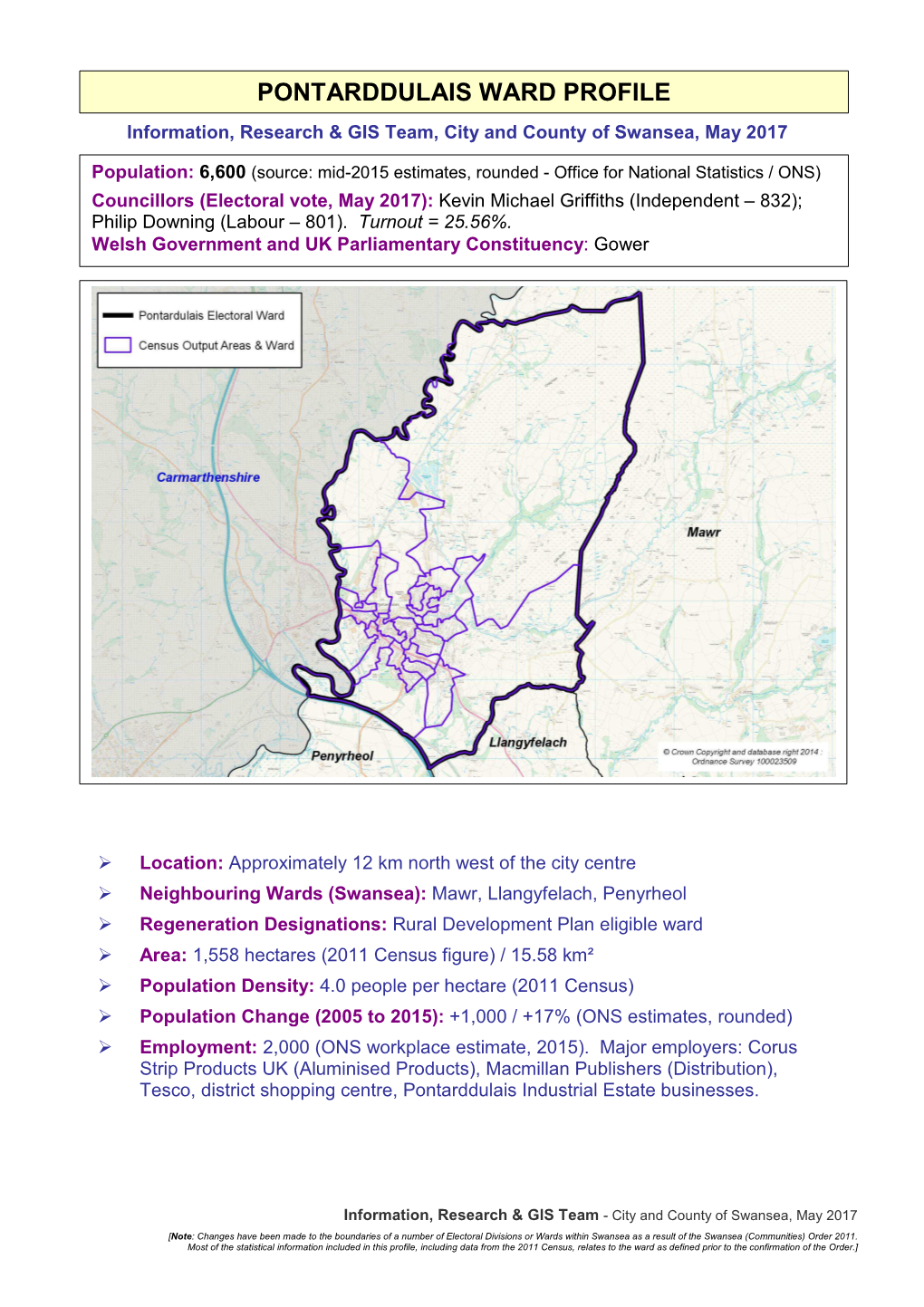 Pontarddulais Ward Profile