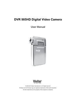 DVR 985HD Digital Video Camera